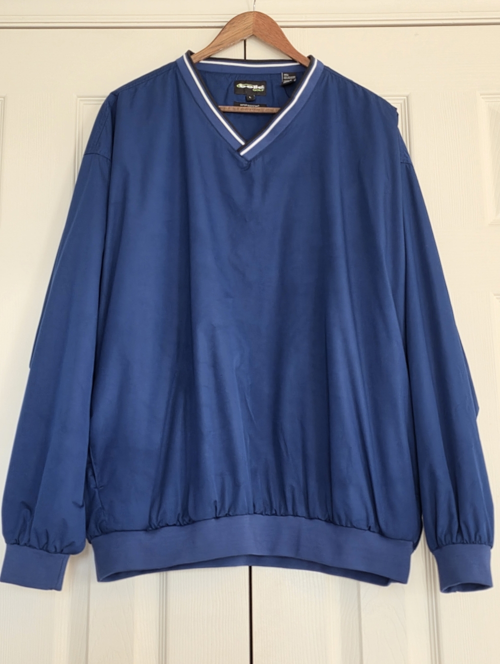 Bolle Men's Navy Blue Pullover V-Neck Water Resistant Windbreaker Jacket